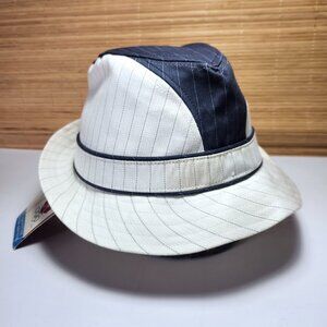 Olympic Fedora Hat HBC Canada Unisex Adult Pin Striped White Blue One Size